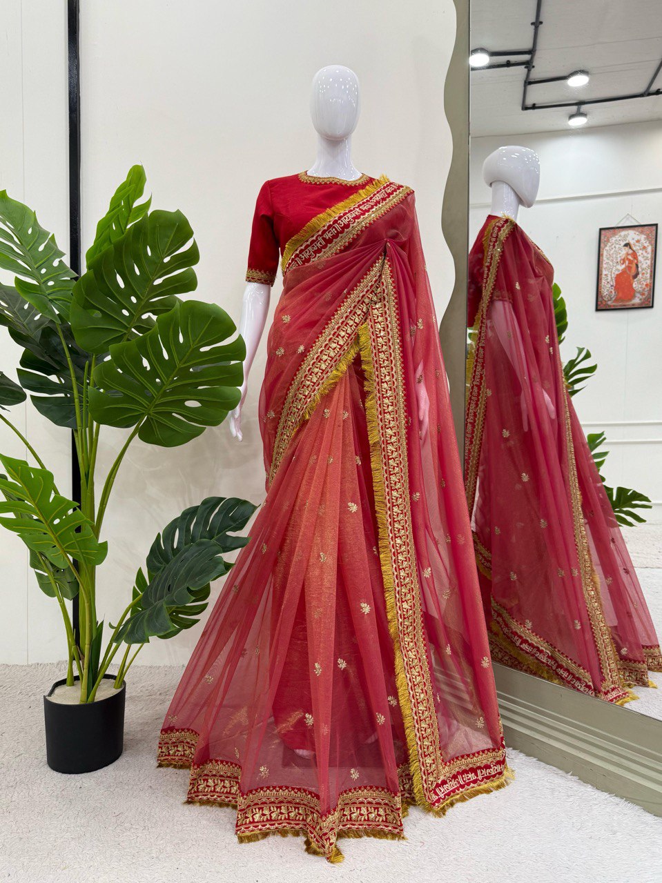🌟 Twil Net Designer Saree Set 🌟